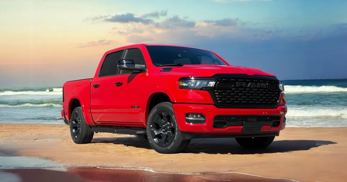 Ram 1500 parked near Orange County coastline