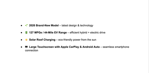 Toyota Prius Plug-In Hybrid 2026