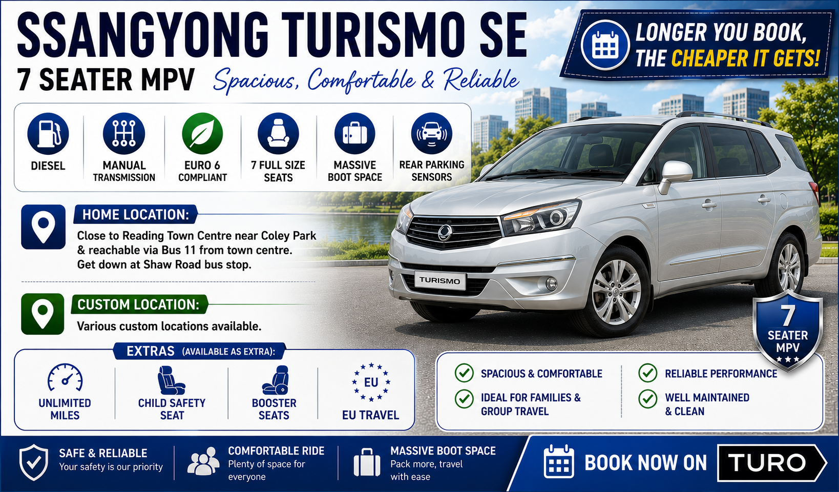 SsangYong Turismo 2017 in Reading