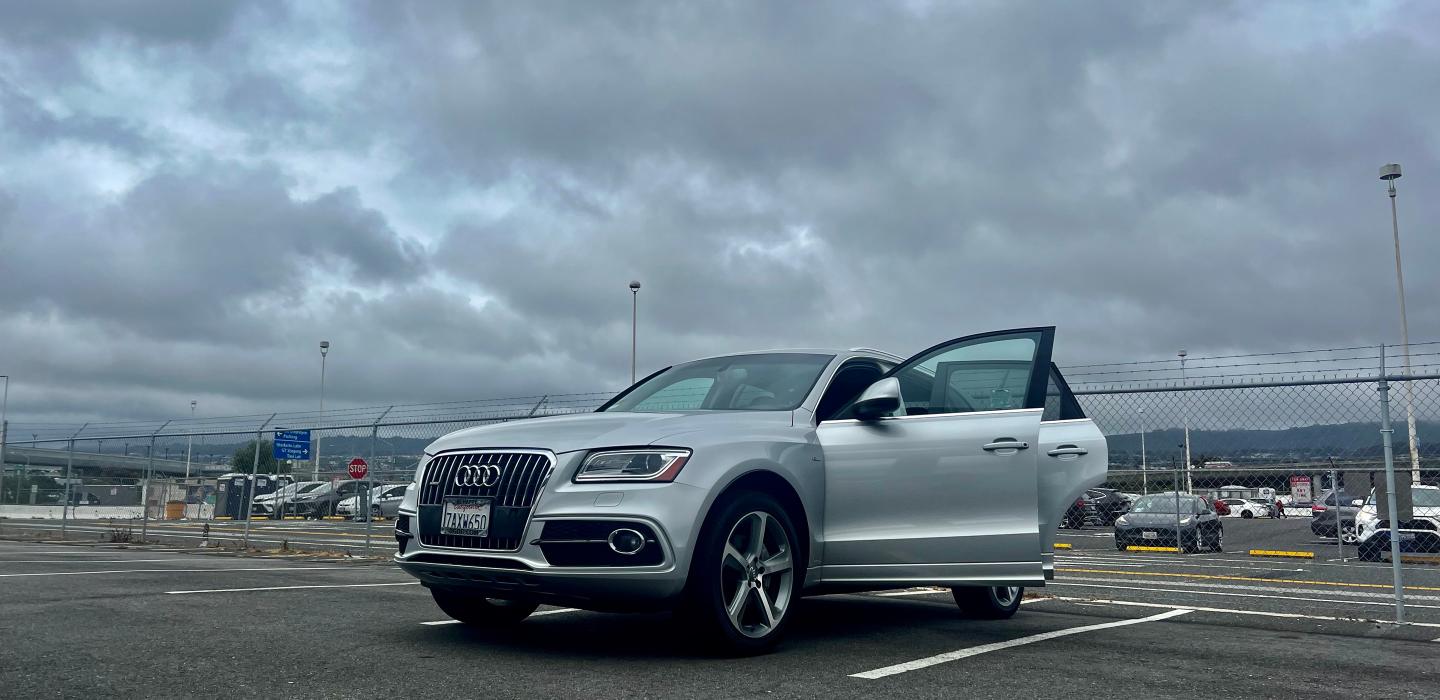 2014 Audi Q5 3.0 Silver with Black interior SFO airport