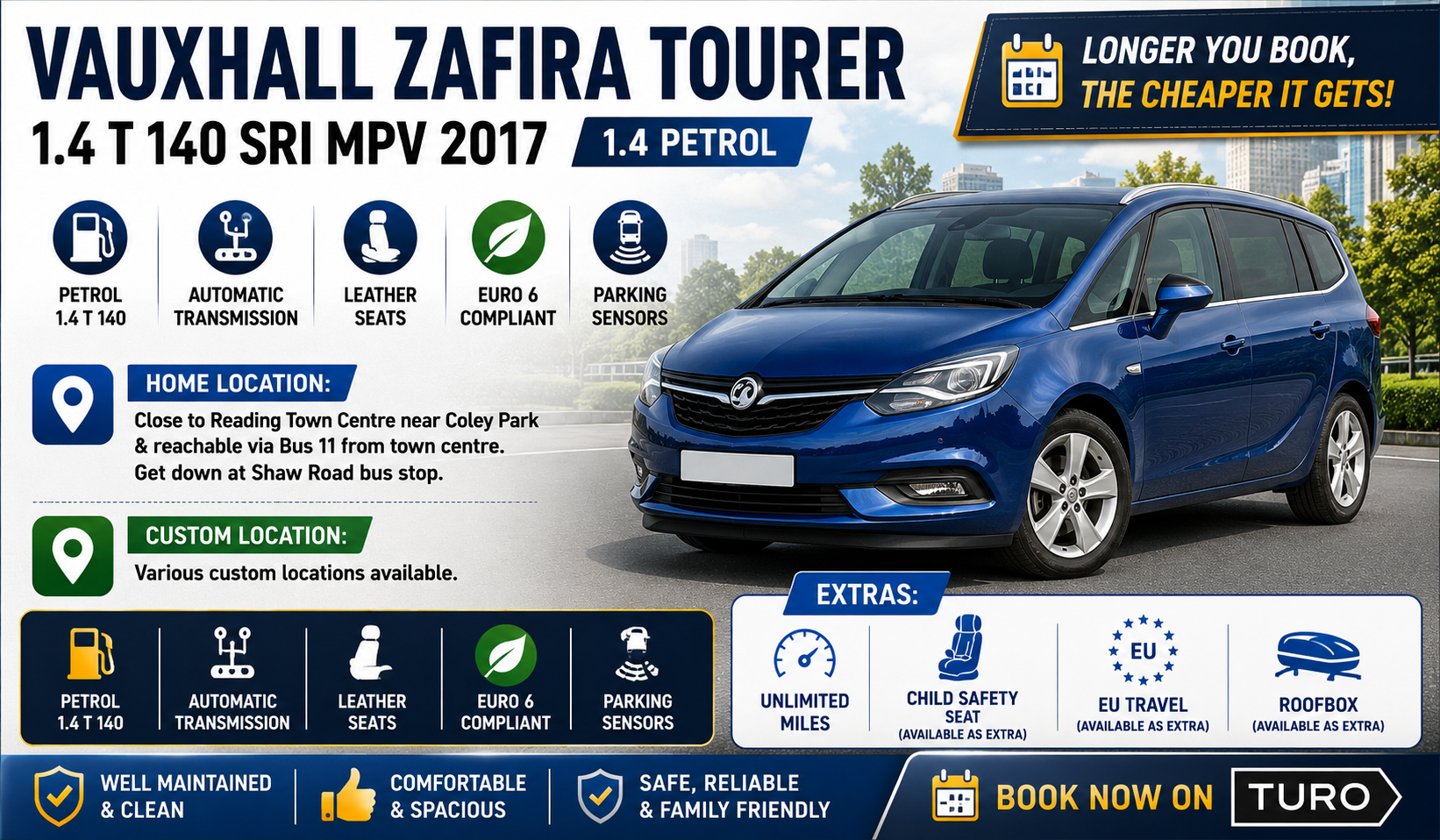 Vauxhall Zafira Tourer 2017 in Reading