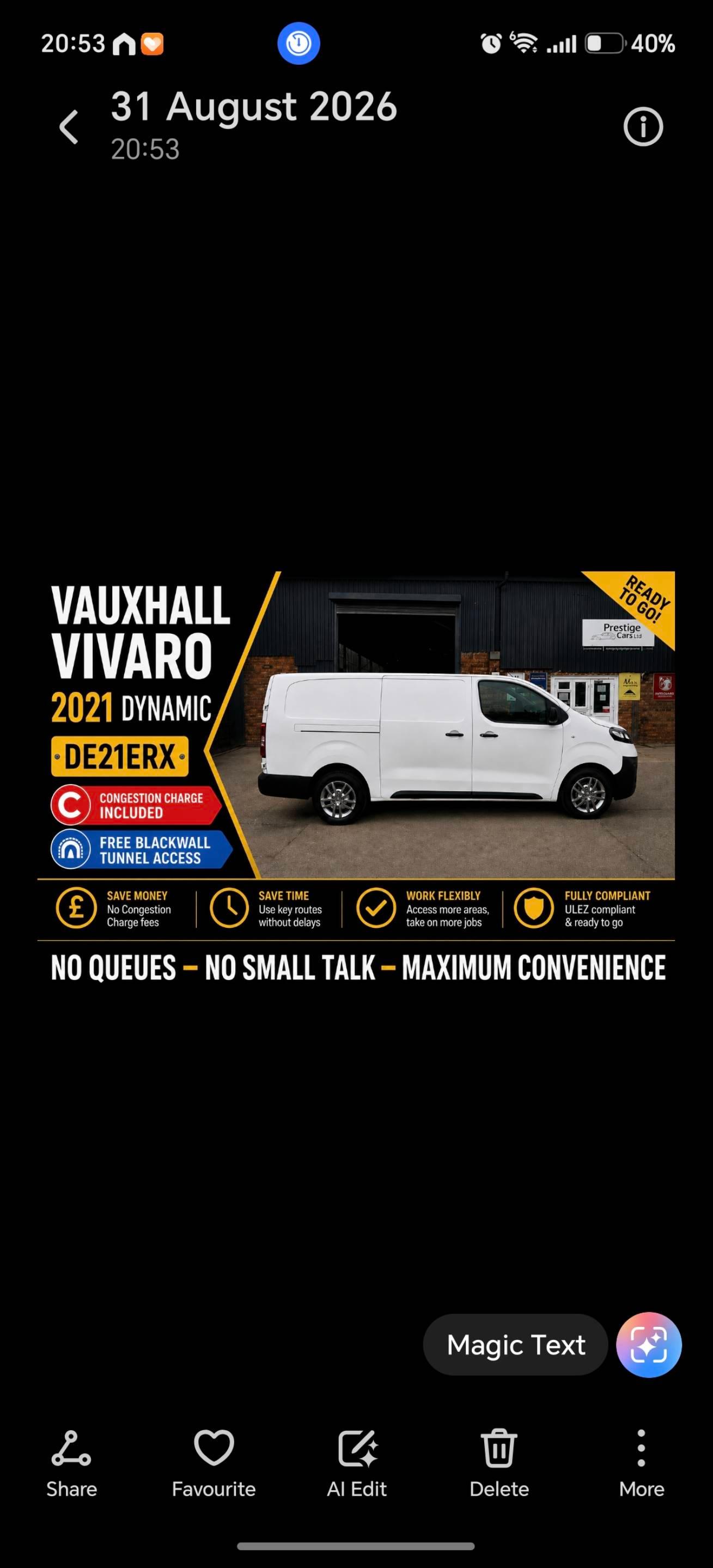 Vauxhall Vivaro 2021 in London