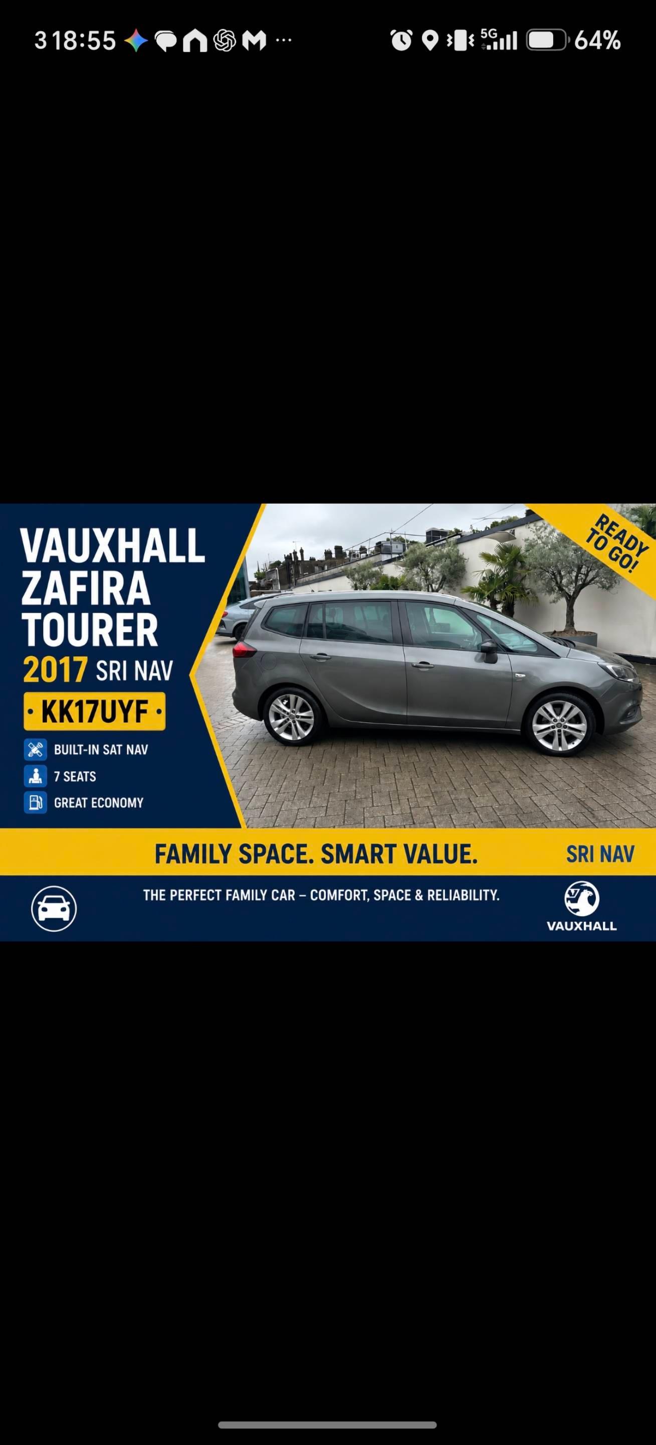 Vauxhall Zafira Tourer 2017 in London